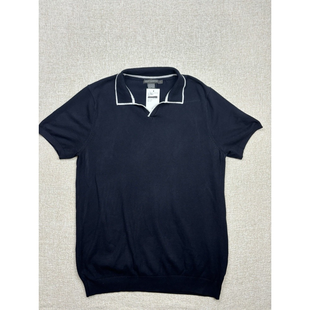 French Connection men's navy blue sweater polo Size Large / L Navy Blue